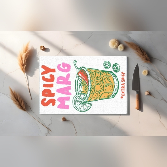 Colorful Spicy Margarita Glass Cutting Board - Picture 2 of 4